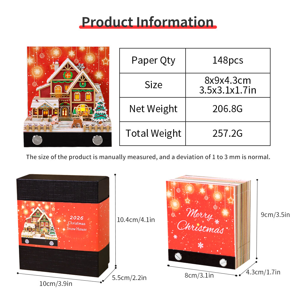 Christmas Snow House (With Light & Calendar 2027)