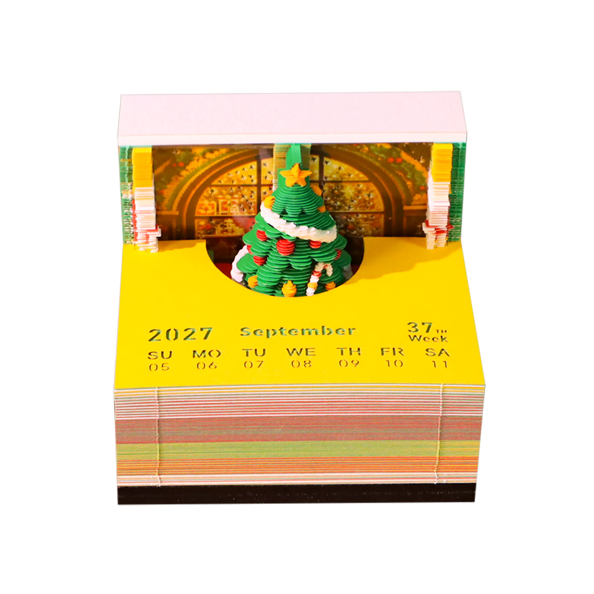 Colorful Christmas tree (With Light & Calendar 2027)