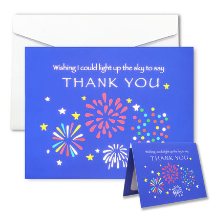 Spectacular Fireworks Thank You Card