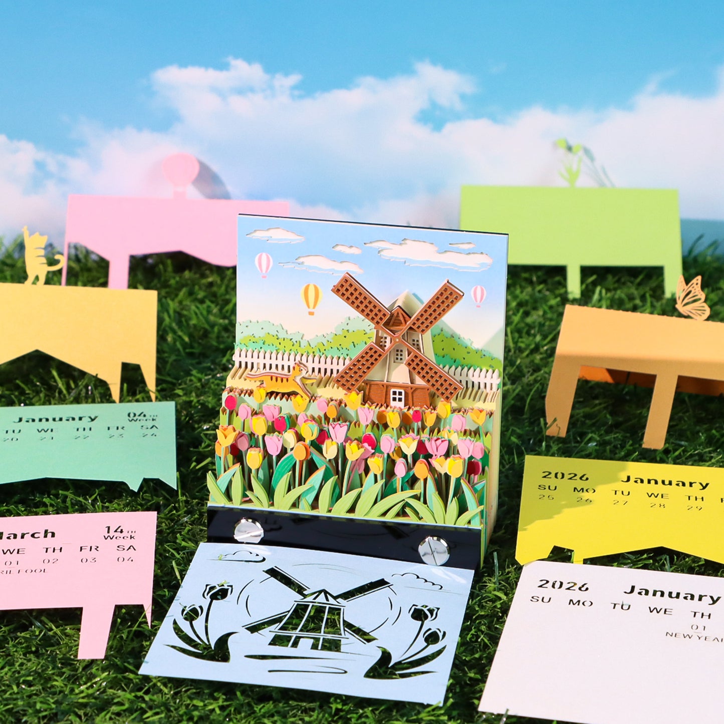 Windmill Village (With Light & Calendar 2027)