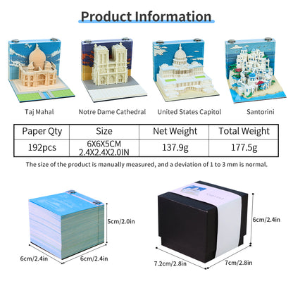 Architecture Series Satisfying 3D Memo Pad