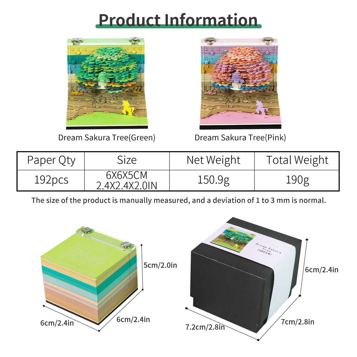 Sakura Tree Satisfying 3D Memo Pad