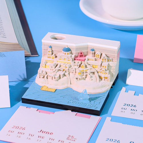 Santorini (With Light & Calendar 2027)