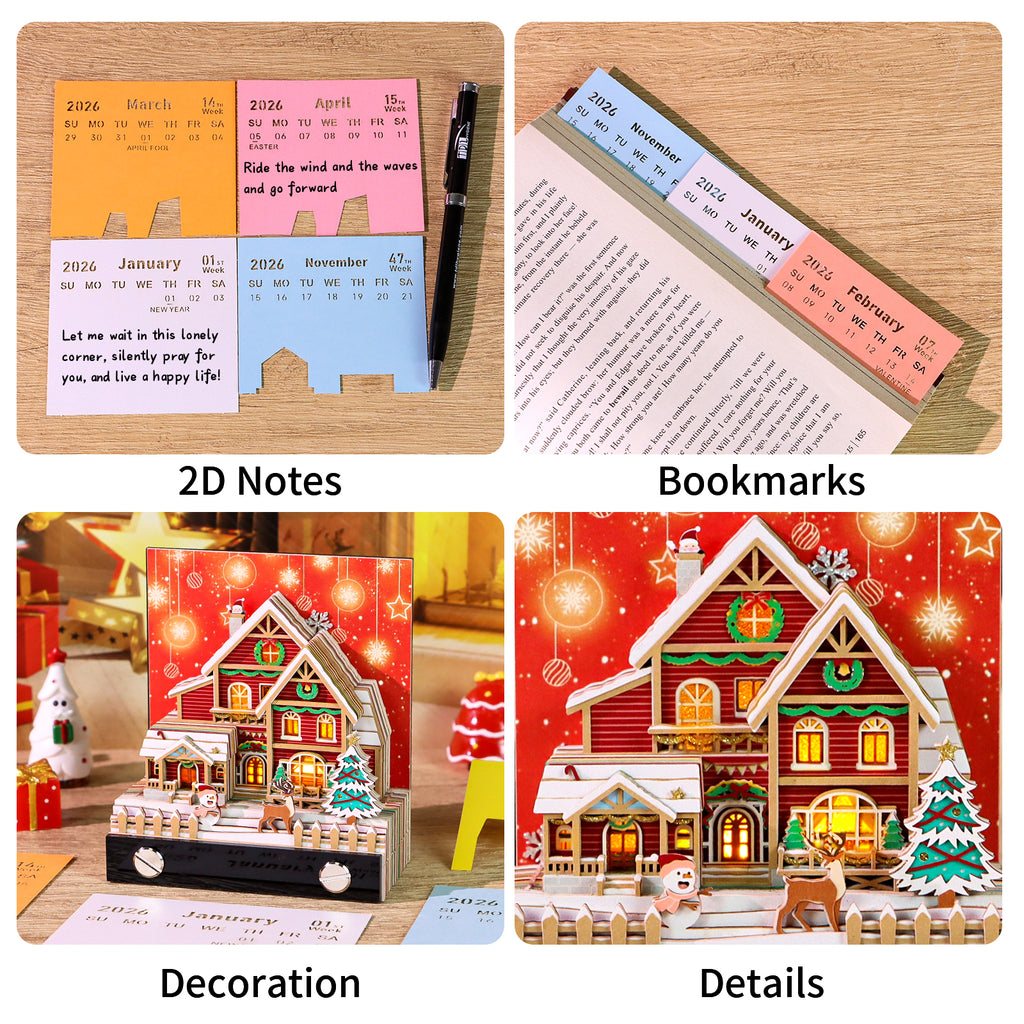 Christmas Snow House (With Light & Calendar 2027)