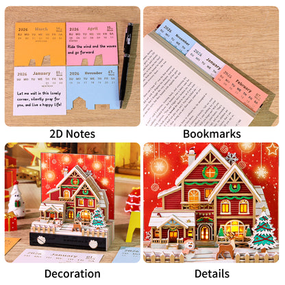 Christmas Snow House (With Light & Calendar 2027)