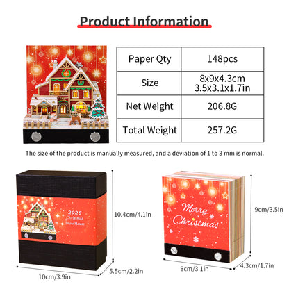 Christmas Snow House (With Light & Calendar 2027)