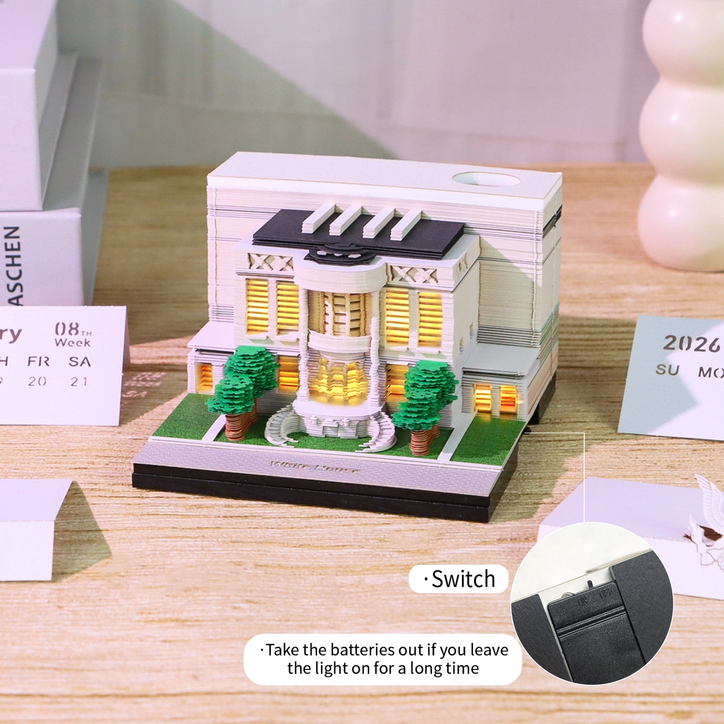 White House (With Light & Calendar 2027)