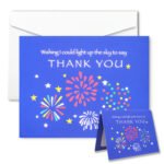 Bursting Fireworks Thank You Card